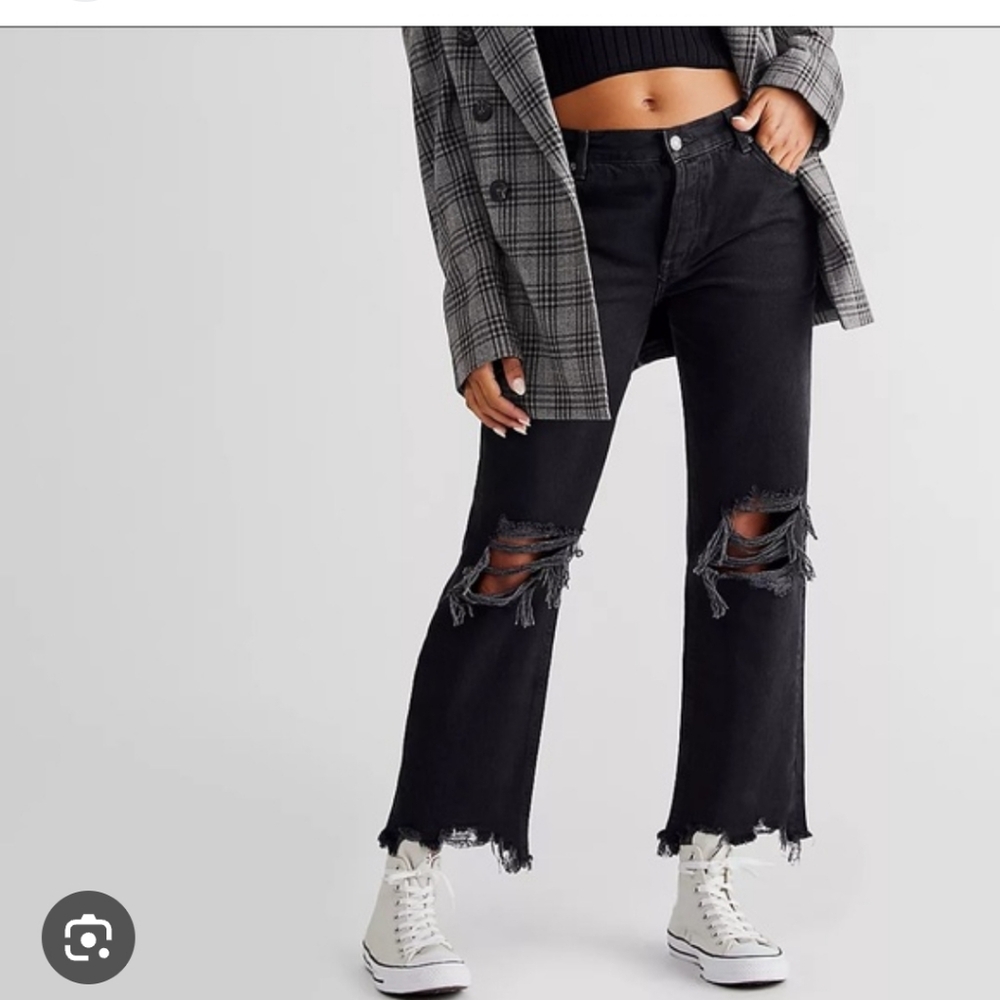 We The Free Jeans Size 26 Ankle Frayed Cropped Jeans